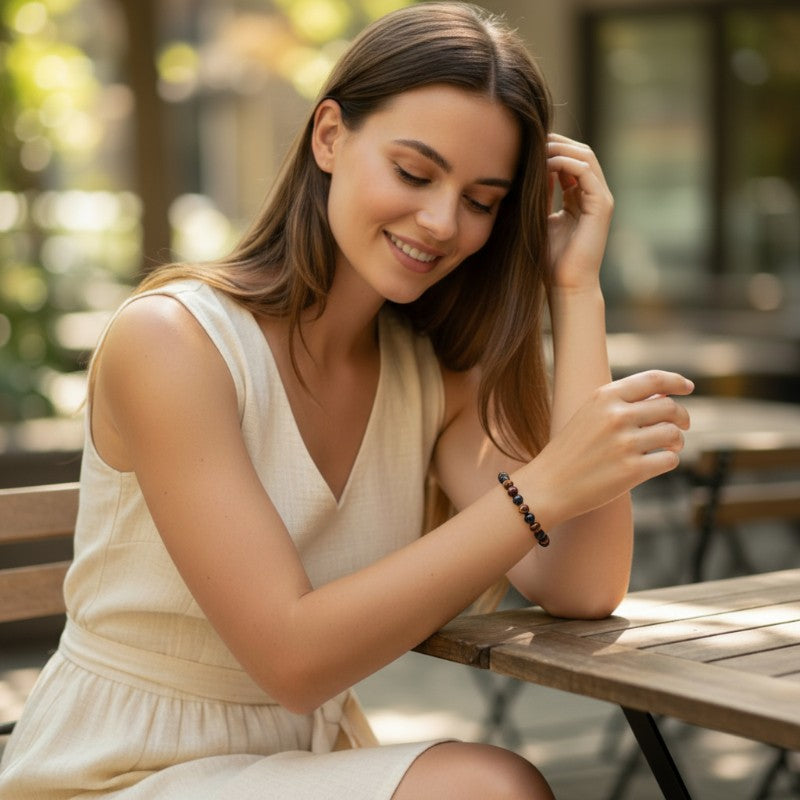 Bracelet multi-oeil Afrique du Sud AA (boules 5-6mm)