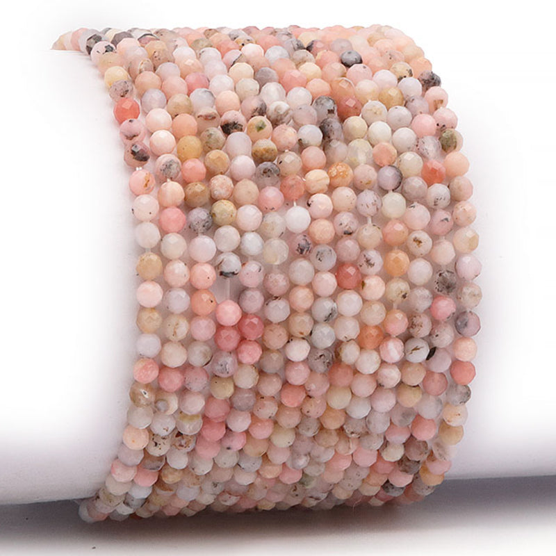 Peru pink opal bracelet A (faceted beads 3-4mm)