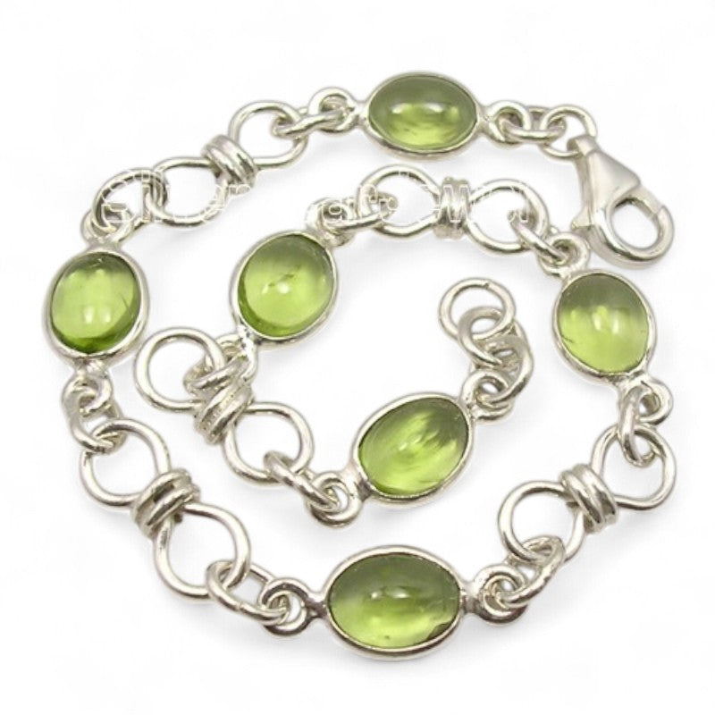 Peridot bracelet India AA silver 925