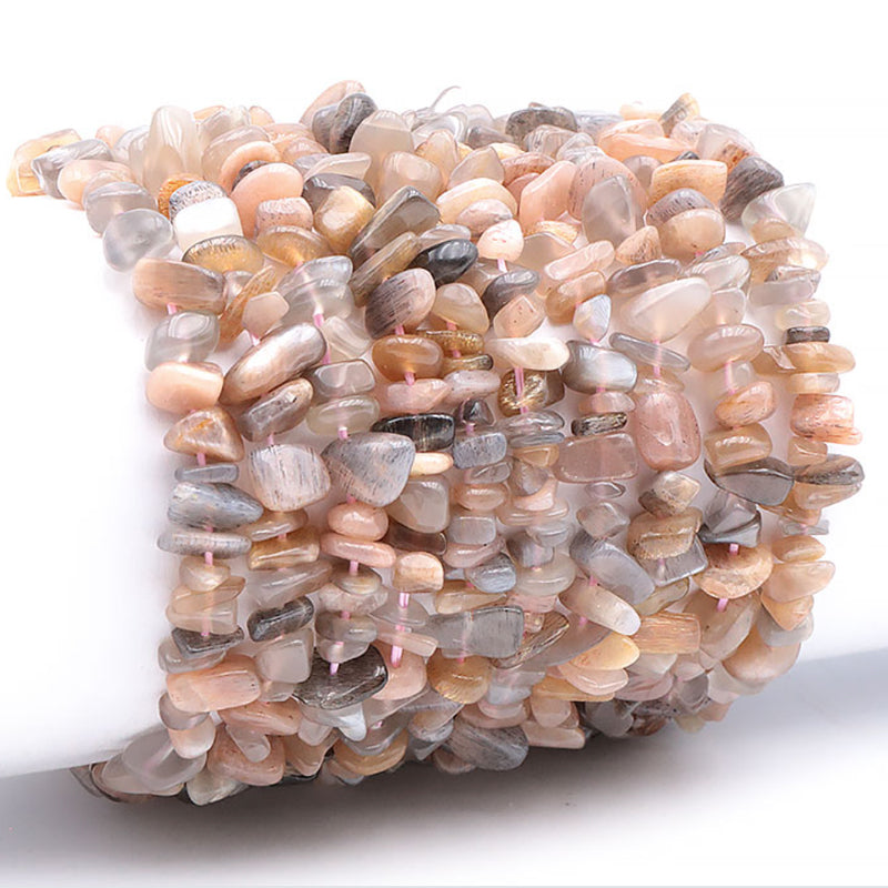 Grey moonstone bracelet India A (baroque pearls)