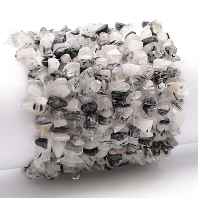 Bracelet quartz inclusions de tourmaline Brésil A (perles baroques)