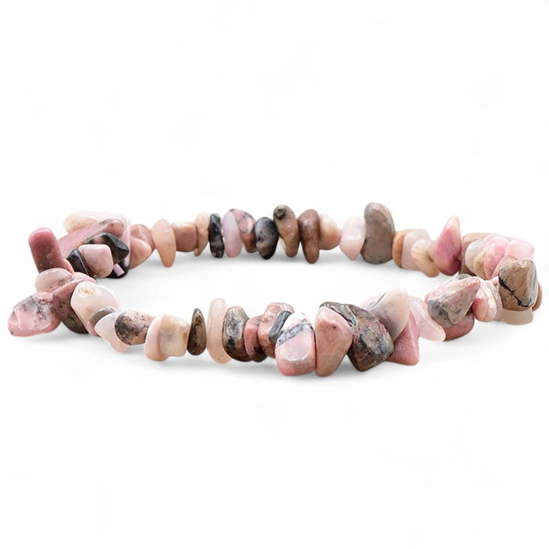 Madagascar AB rhodonite bracelet (baroque pearls)