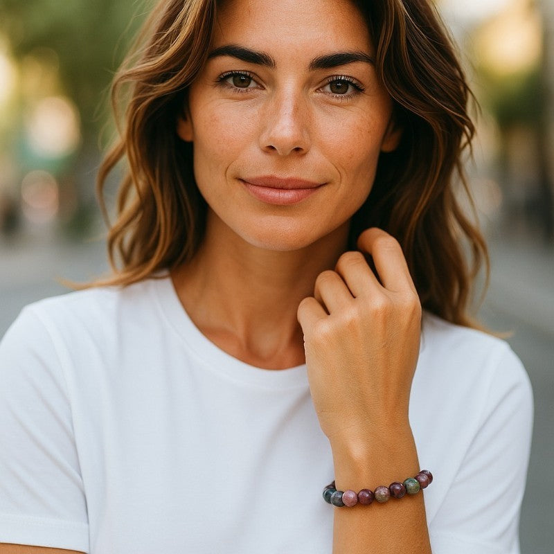 Sorted multicolor sapphire bracelet India A (7-8mm balls)