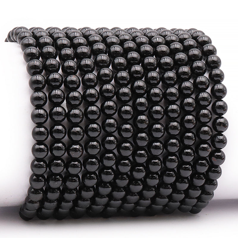 Bracelet tourmaline noire Brésil A (boules 5-6mm)