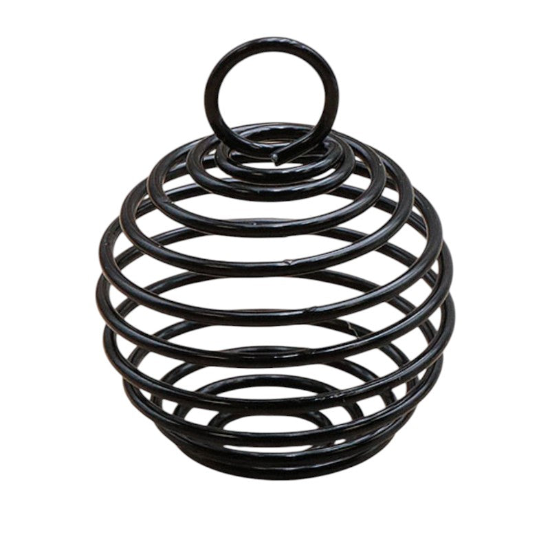 Soporte en espiral de plata para piedras rodadas o piedras en bruto