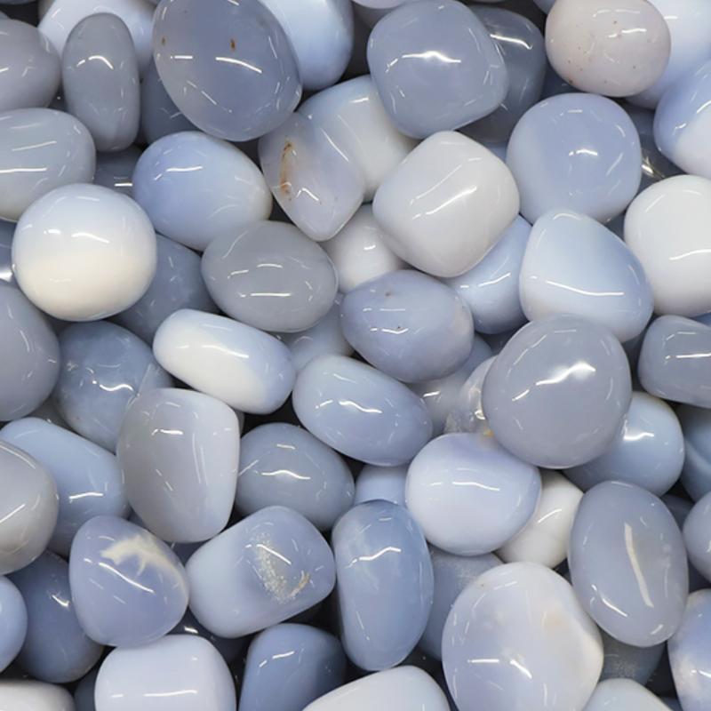 Calcédoine bleue Turquie AA (pierre roulée)