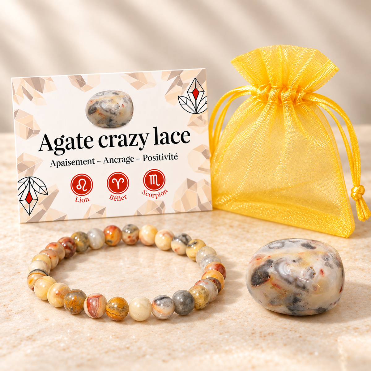 Pack "Danse de la vie" Agate Crazy Lace Mexique A
