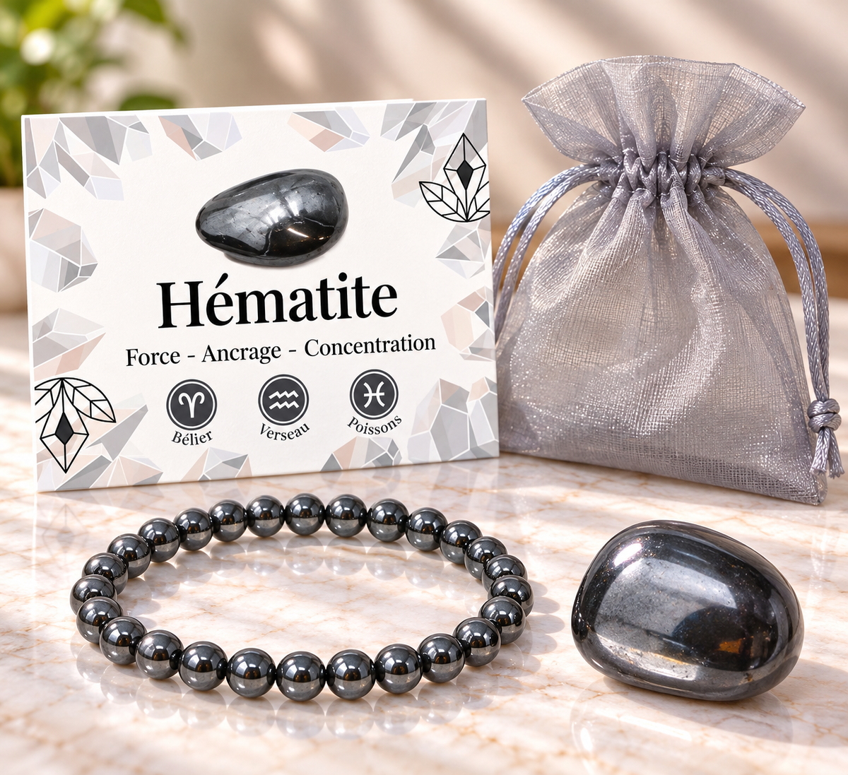 Pack "Force tranquille" Hématite
