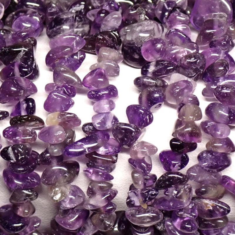 Collier améthyste Brésil A (perles baroques) - 45cm