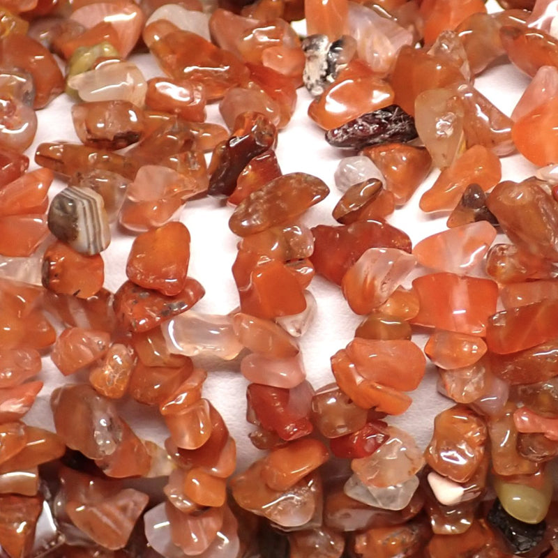 Carnelian necklace Brazil A (baroque pearls) - 45cm