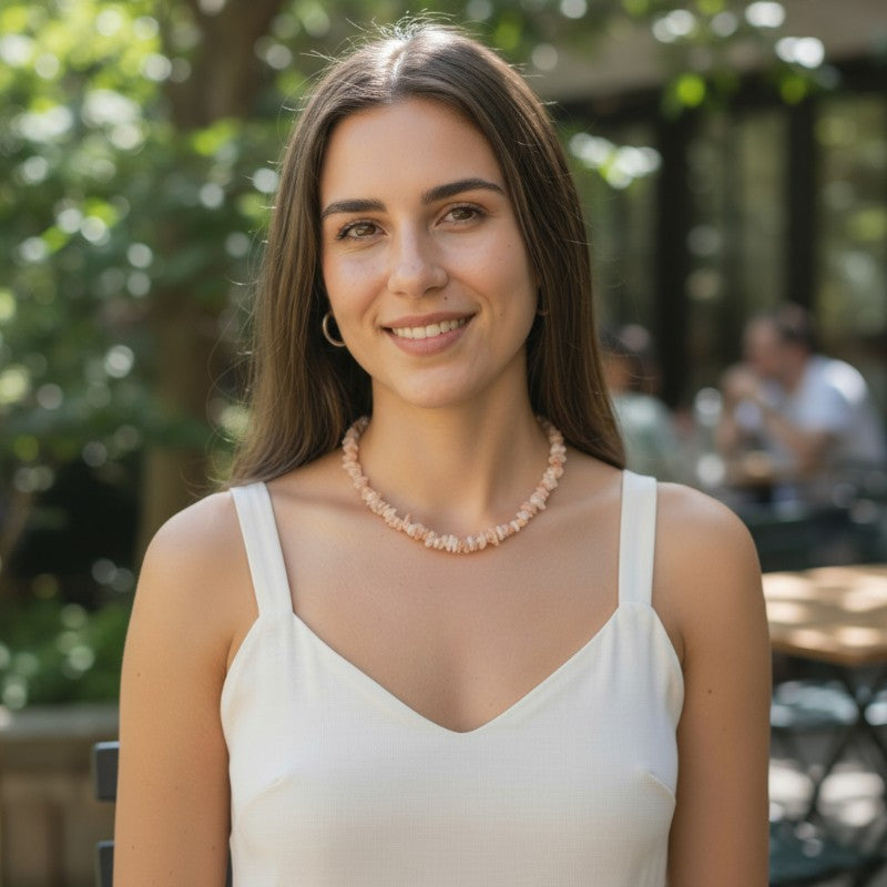 Collar de aventurina verde Brasil A (perlas barrocas) - 45cm