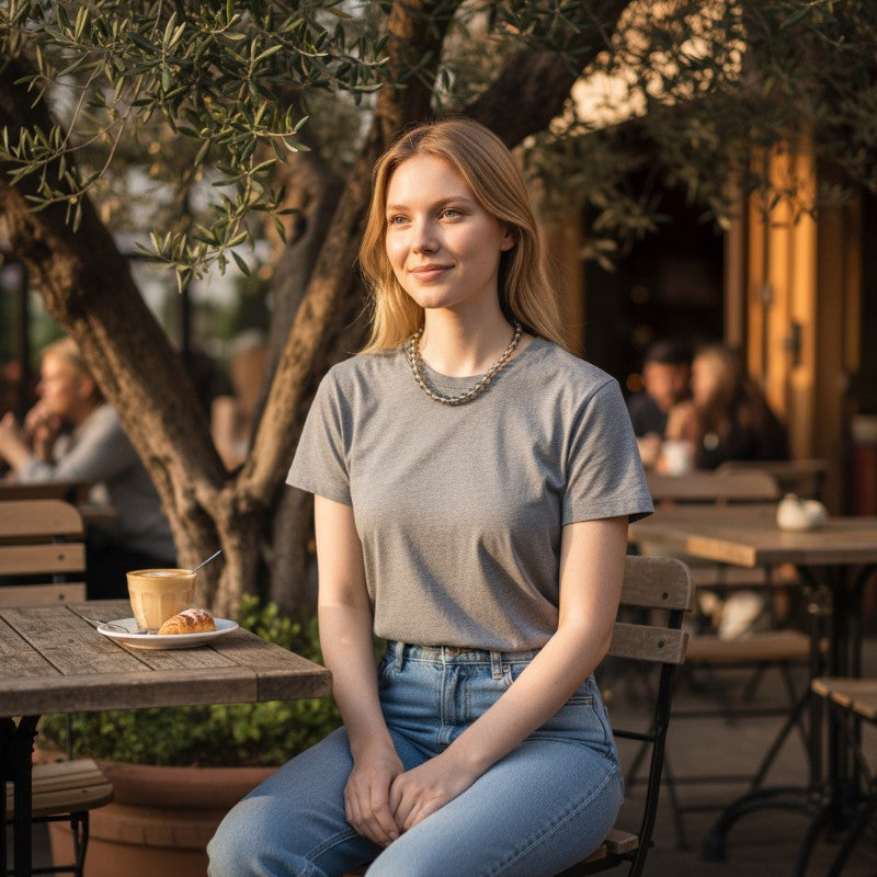 Collier quartz fumé Etats-Unis A (boules 7-8mm) 45cm