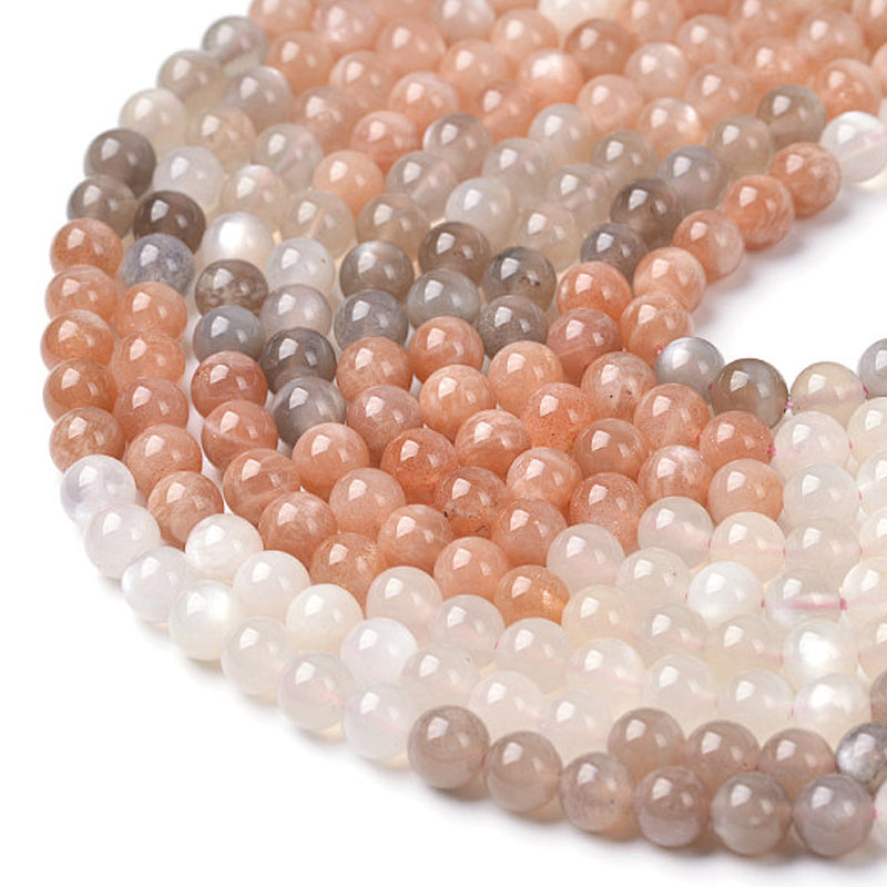 Multicolored moonstone thread India GRADE AA