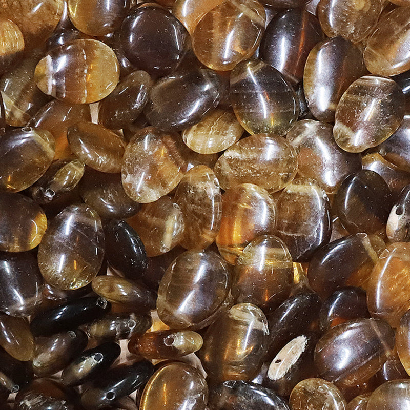 China A yellow fluorite pendant (holey stone) + cord