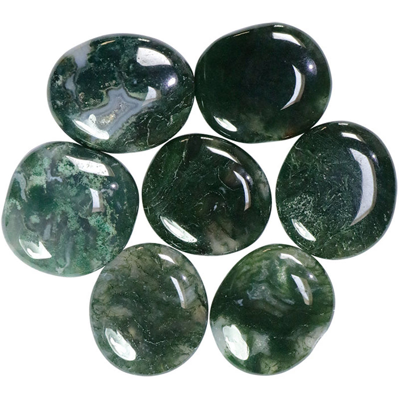Moss agate pebble Brazil A