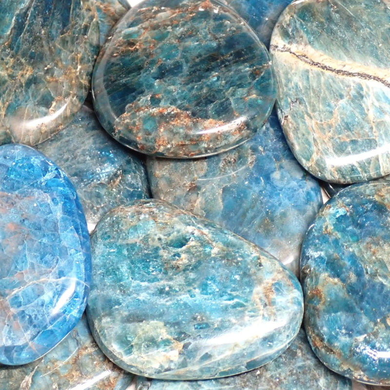 Blue apatite pebble Madagascar A+