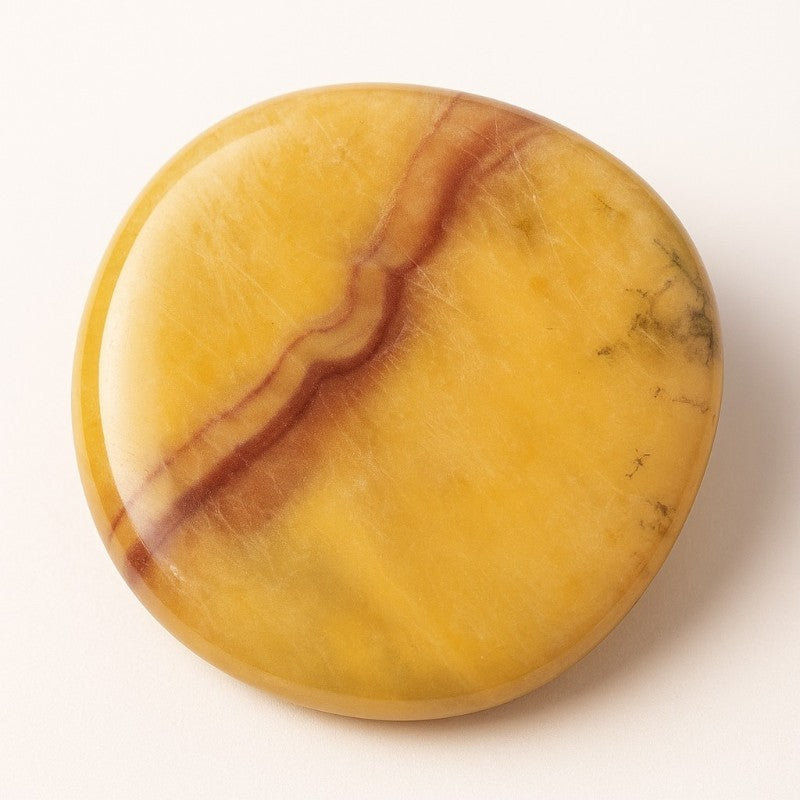 Yellow fluorite pebble Argentina A