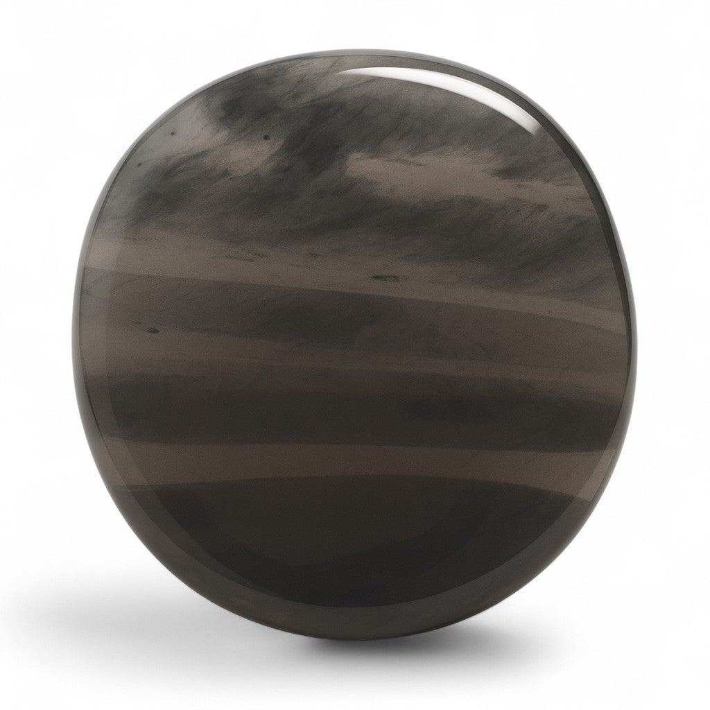 Midnight lace obsidian pebble Russia A