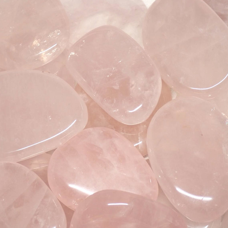 Rose quartz pebble Brazil A