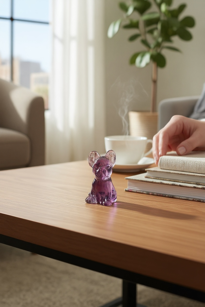 Chien Fluorine violette AA+ - 40mm