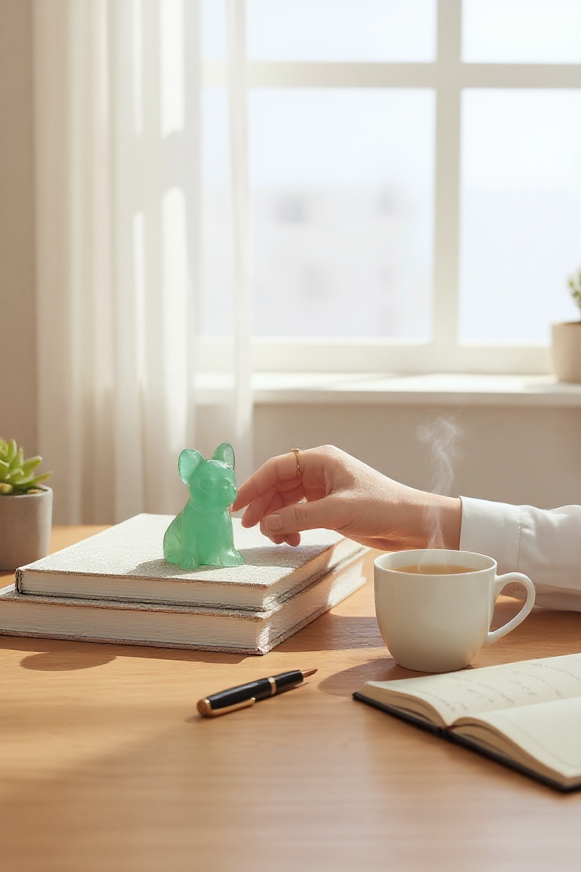 Chien Fluorine verte AA+ - 40mm