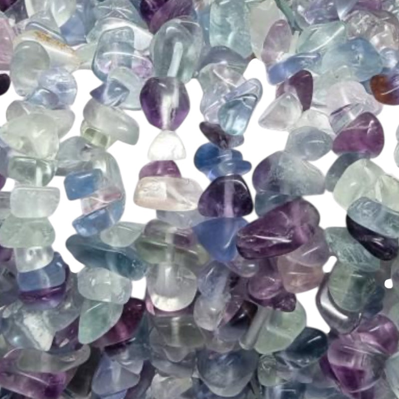 Collier fluorine multicolore Chine AA (perles baroques) - 45-50cm