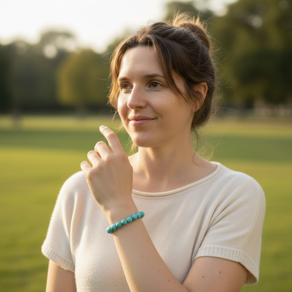 Tibet A+ turquoise bracelet (10mm balls)