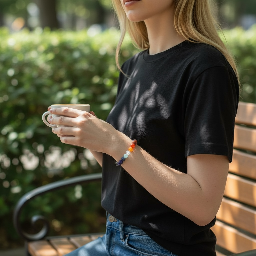 Pulsera 7 chakras modelo 4 A (bolas 5-6mm)