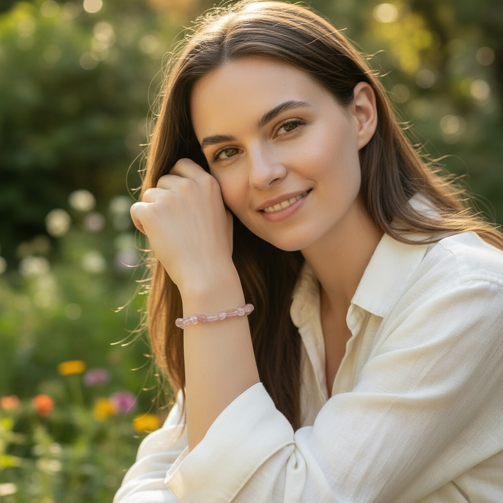 Hematoid quartz bracelet Brazil A (grains 5-7mm)