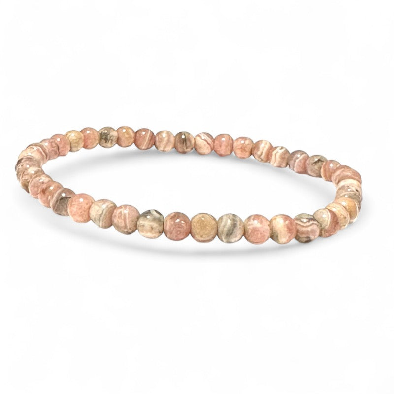 Argentinian rhodochrosite bracelet A (3-4mm balls)
