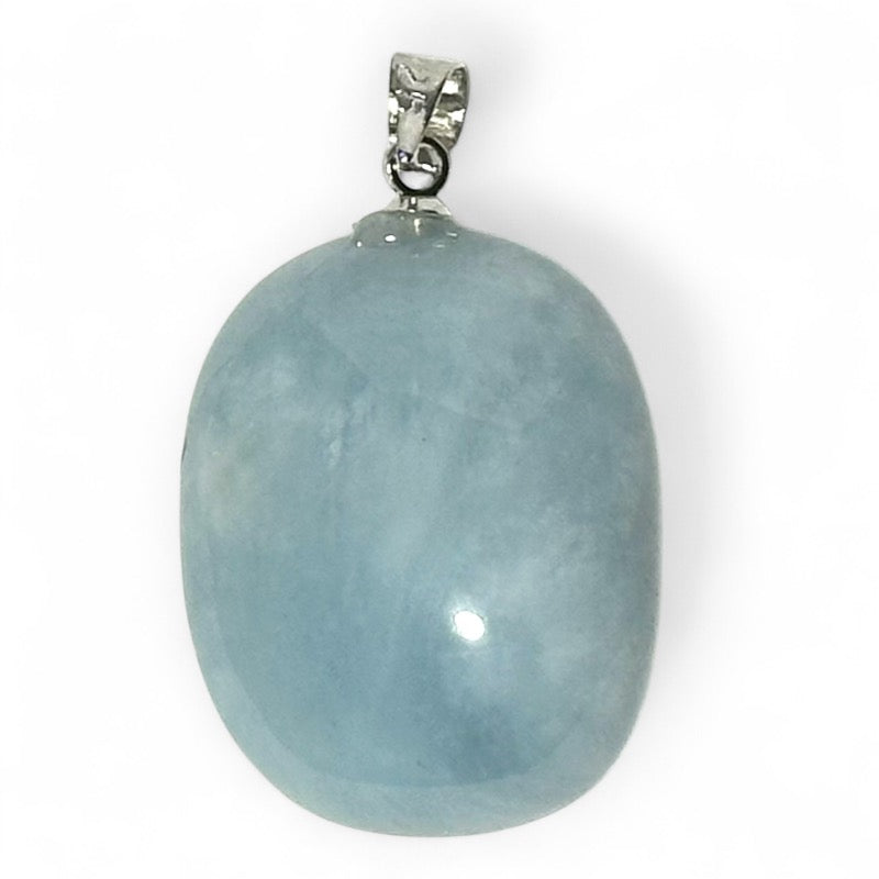 Brazilian aquamarine pendant AA (tumbled stone)