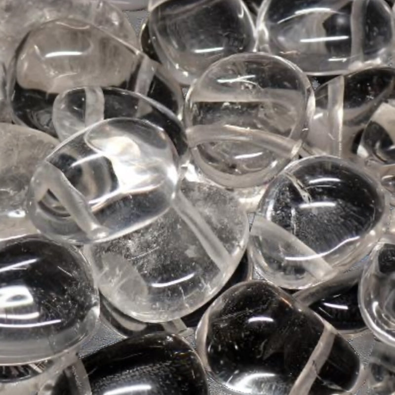 Rock crystal pendant Brazil A (holey stone) + cord