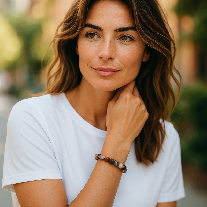 Pulsera ágata Botsuana A+ (bolas 10mm)