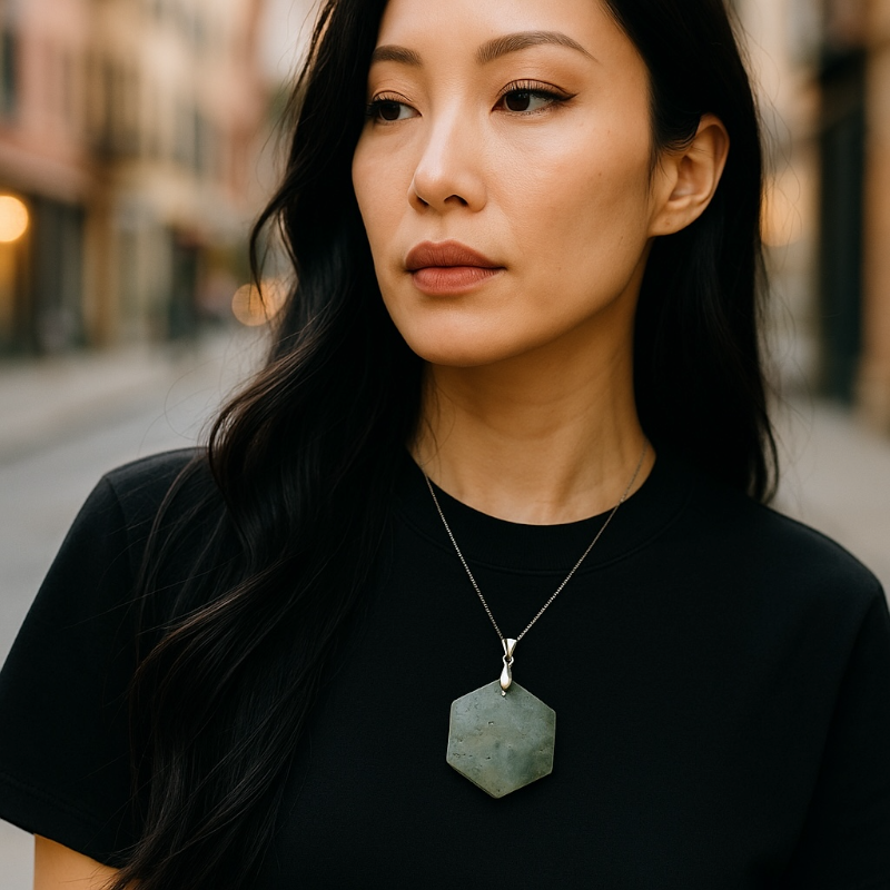 Colgante de labradorita (Sello de Salomón) Madagascar A