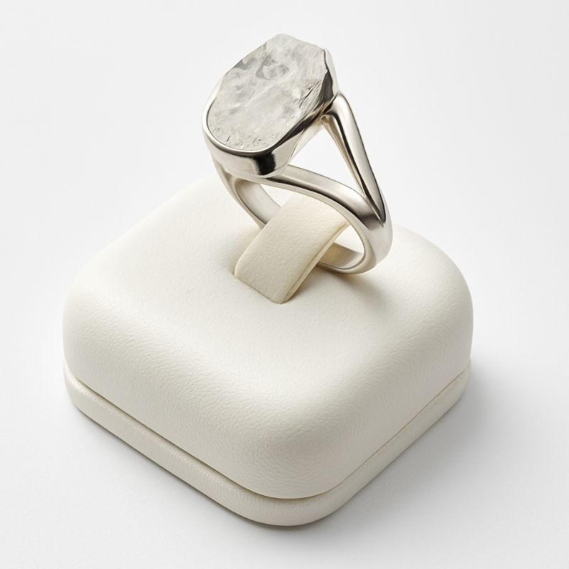 Bague cristal diamant Herkimer Pakistan AA argent 925