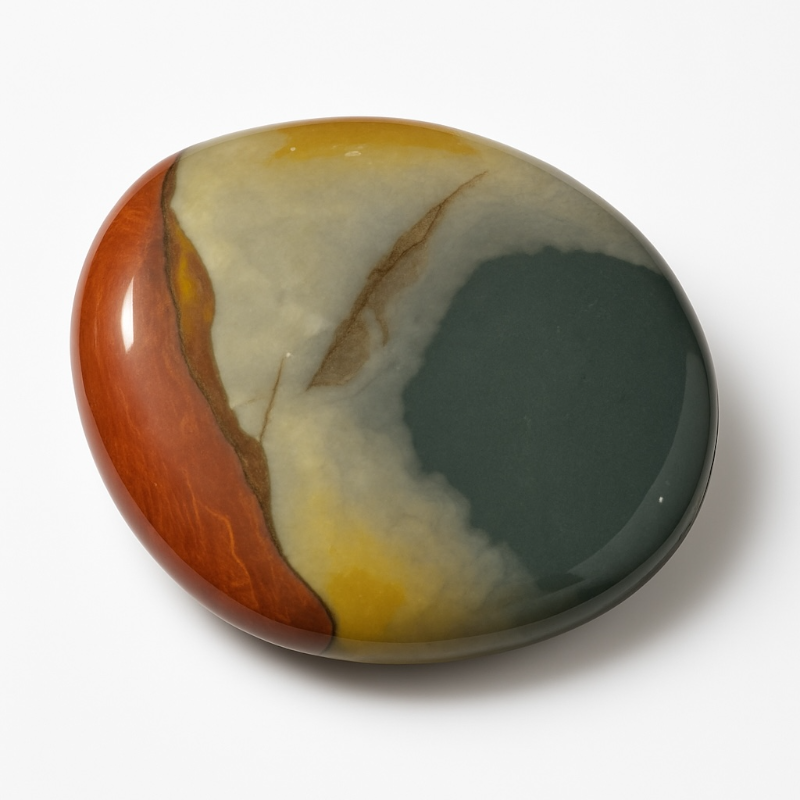 Madagascar polychrome jasper pebble AA