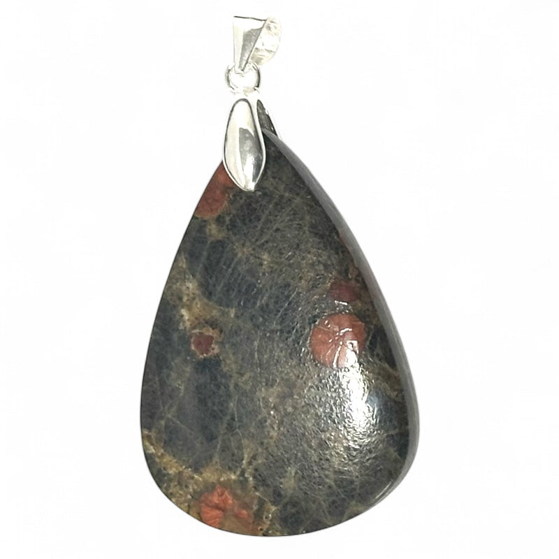 Colgante obsidiana ojo celeste México AAA plata 925