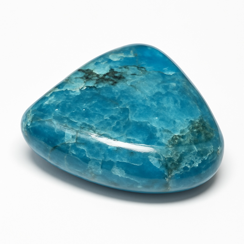 Blue apatite pebble Madagascar A+