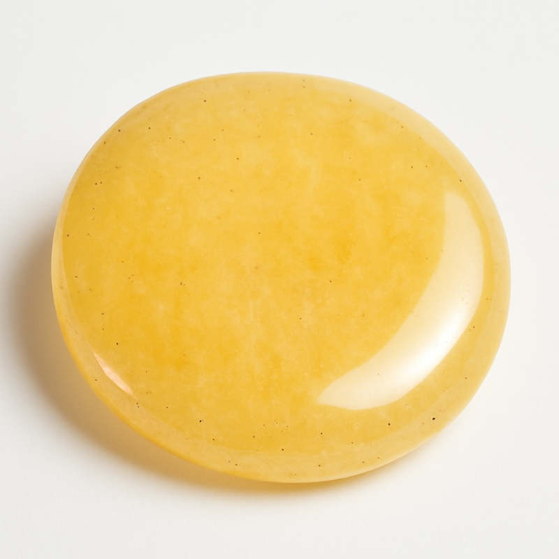 Orange calcite pebble Mexico A