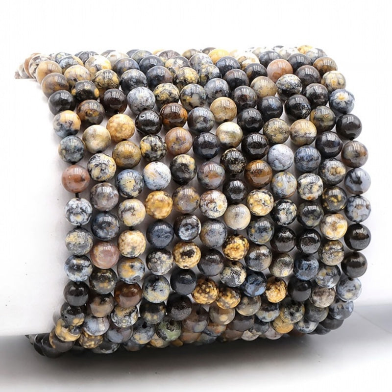 Blue ocean jasper bracelet United States A+ (5-6mm balls)