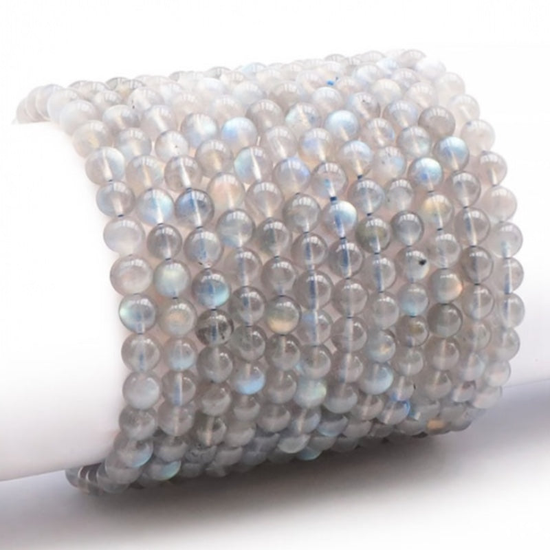 Pulsera de Labradorita Madagascar AA+ (bolas de 6,5-7,5mm)