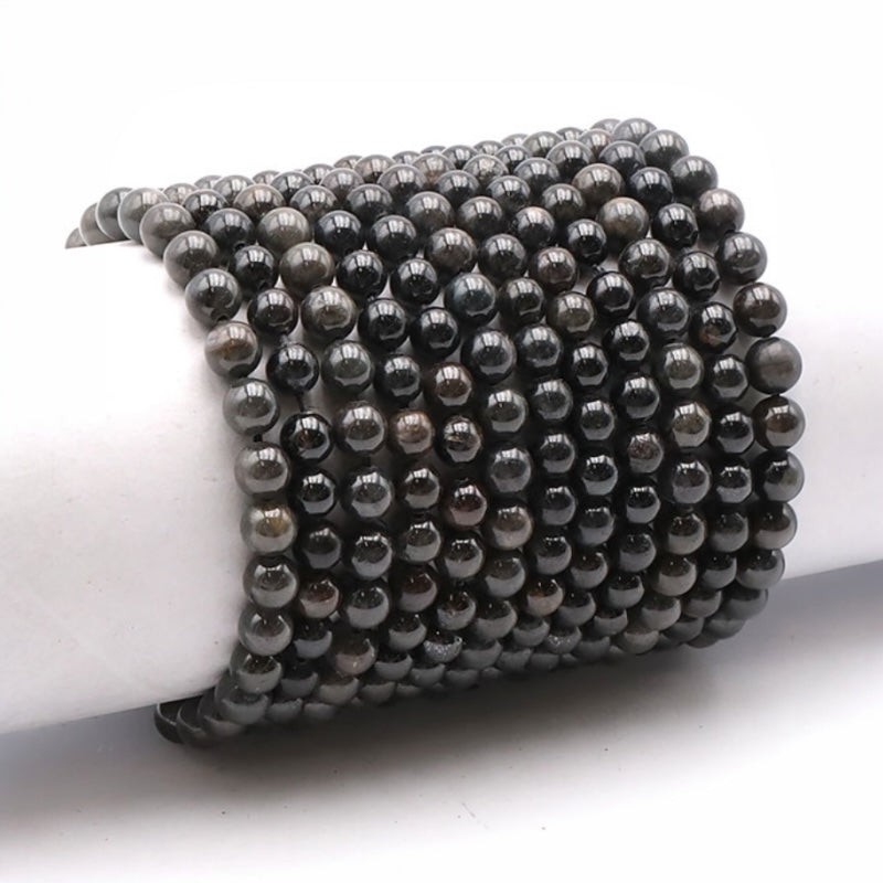 Black sapphire bracelet India A (6.5-7.5mm balls)