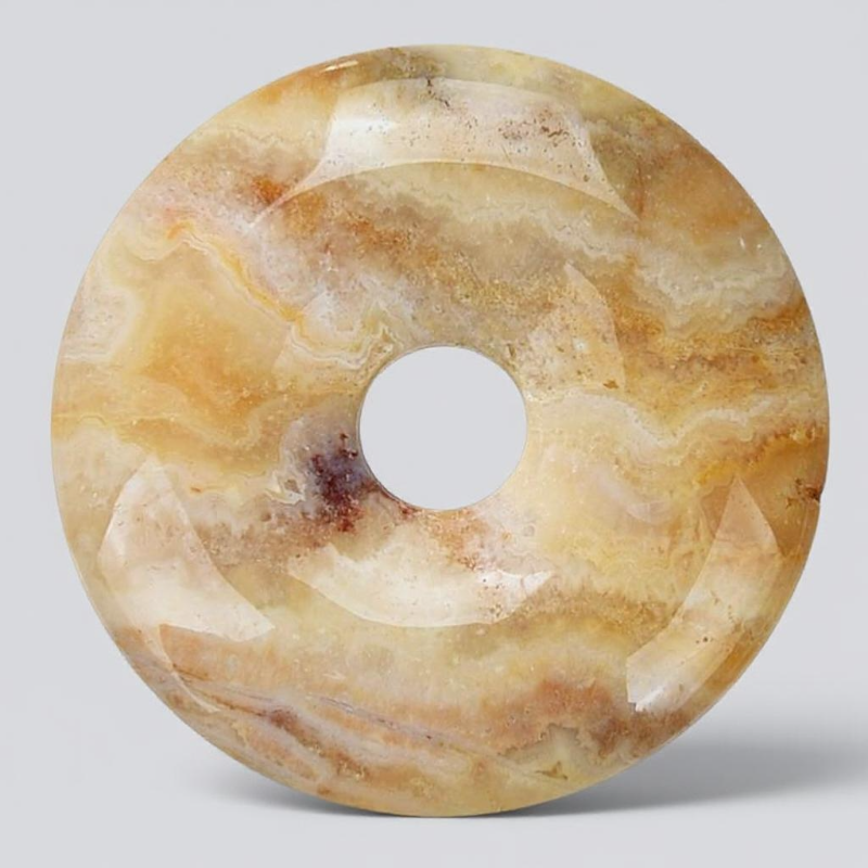 Donut or PI Chinese agate crazy lace Mexico A