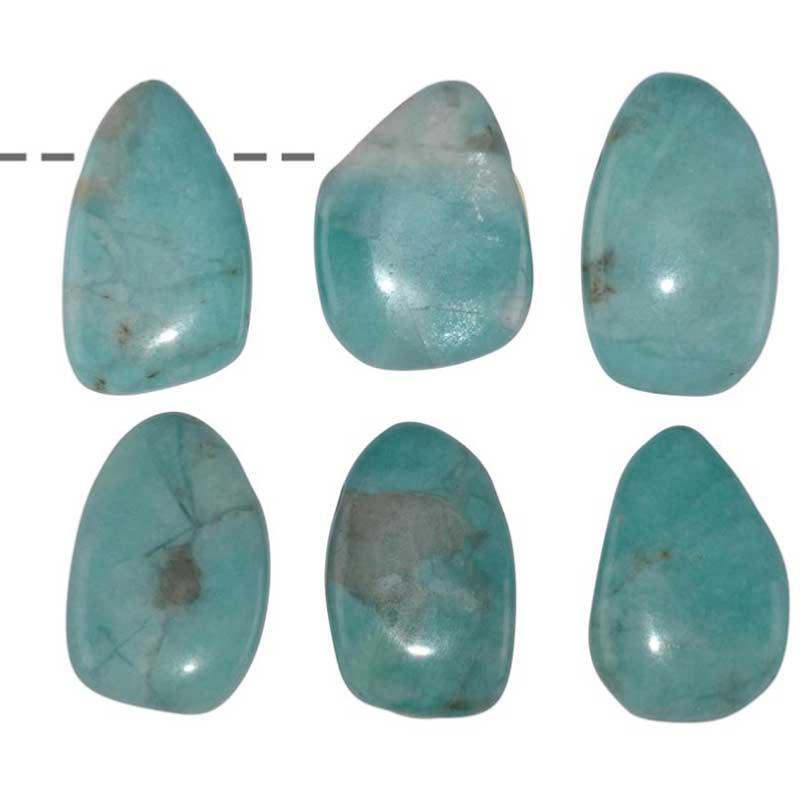 Pendentif amazonite Pérou A (pierre trouée) + cordon