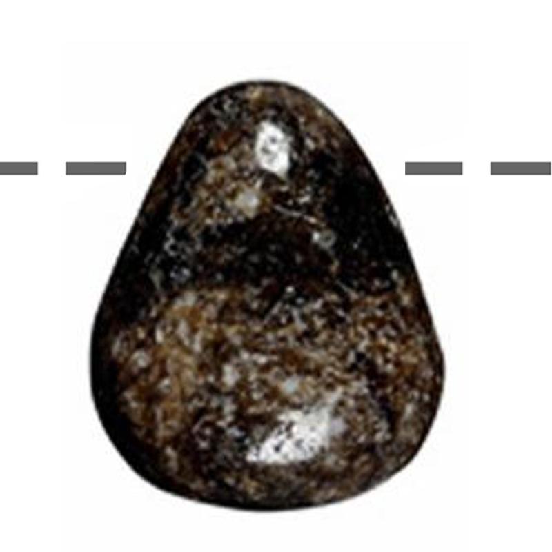 Pendentif tourmaline marron Dravite Brésil A (pierre trouée) + cordon