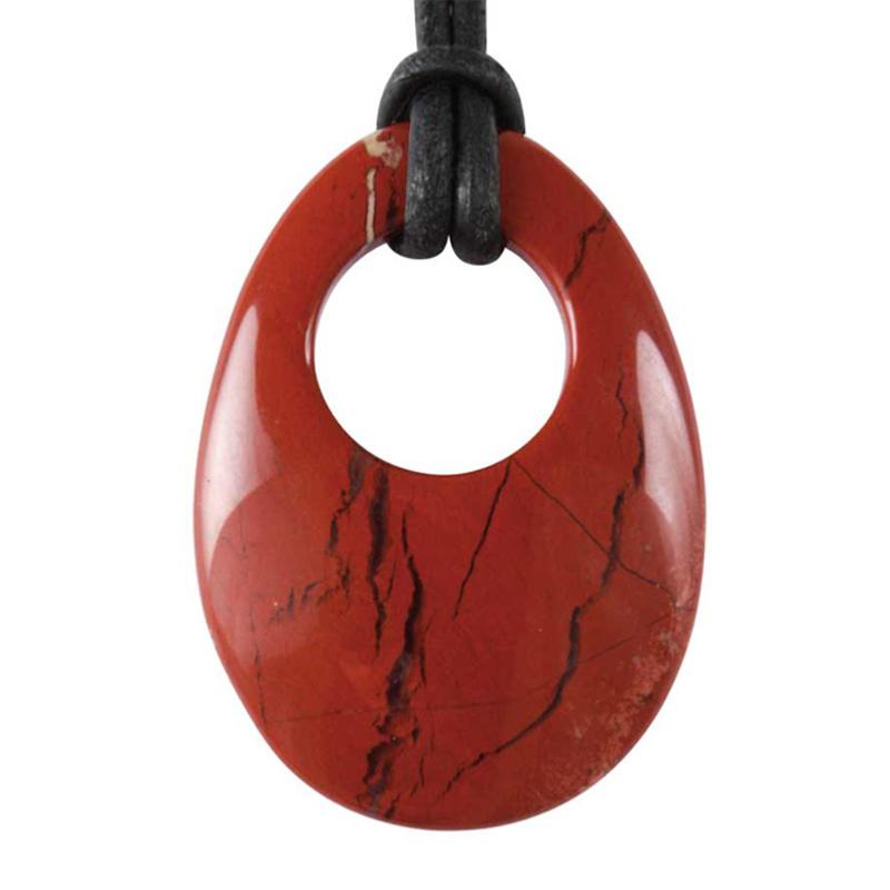 Pendentif "GoGo" jaspe rouge + cordon
