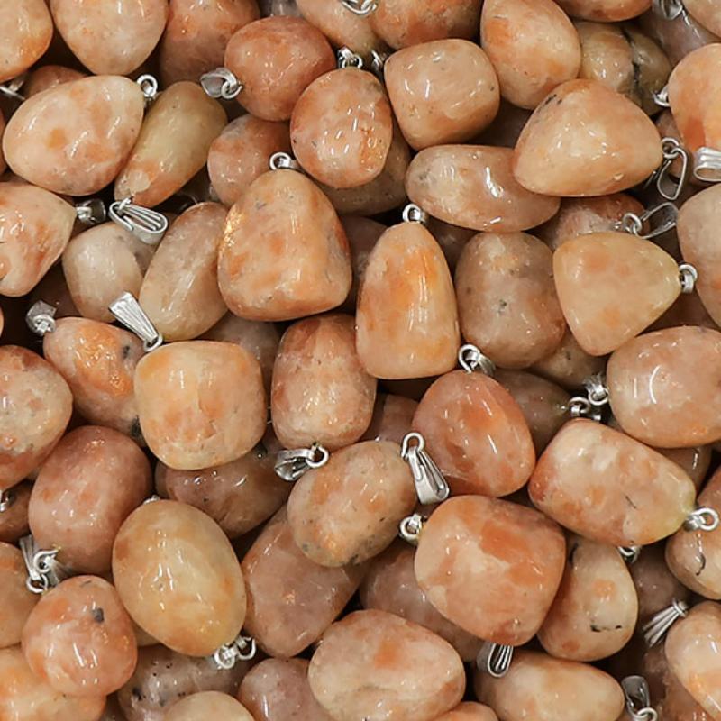 Pendentif pierre de soleil Inde A+ (pierre roulée)