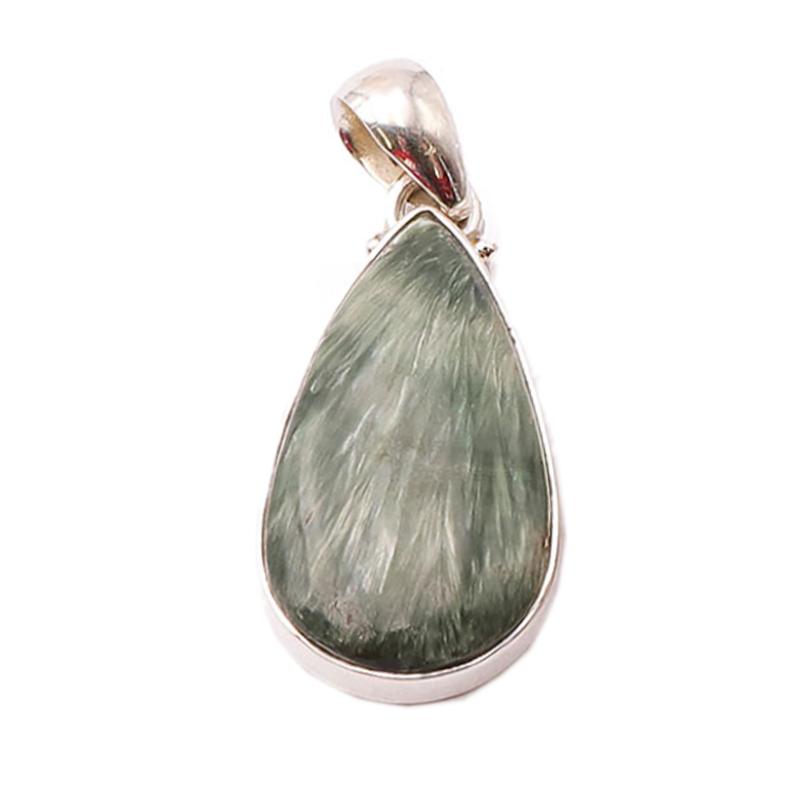 Pendentif séraphinite Russie AA argent 925