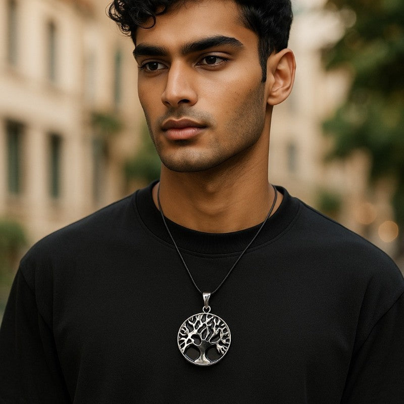 Hematite tree of life pendant Brazil A