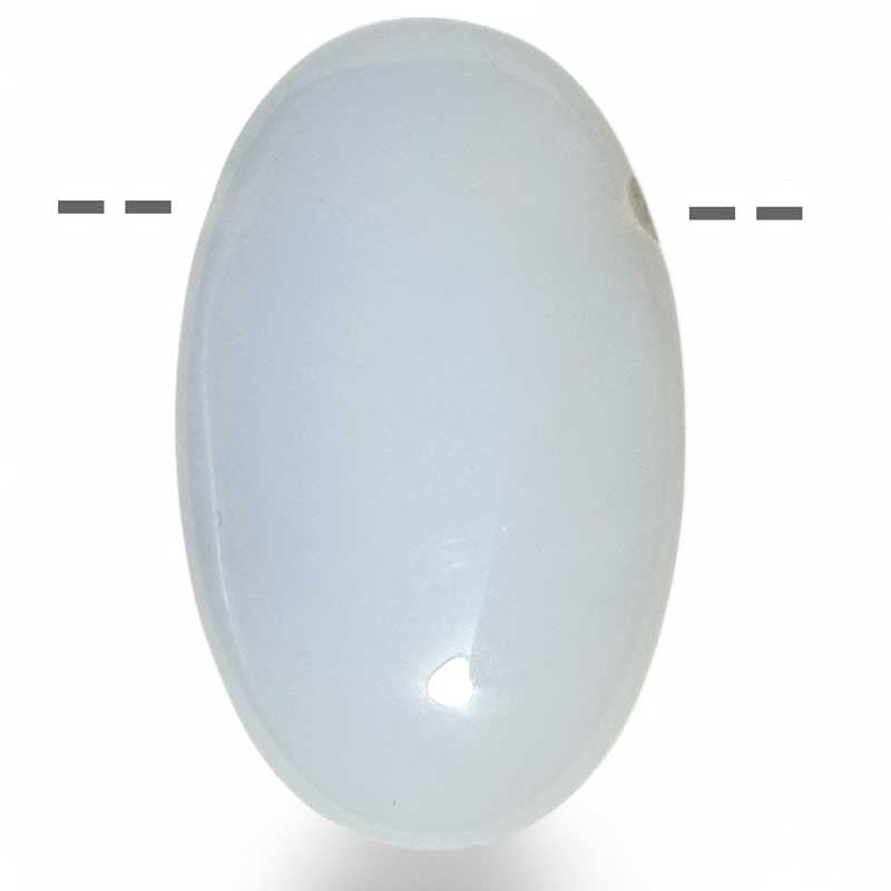 Namibia AAA blue chalcedony pendant (holey stone) + cord